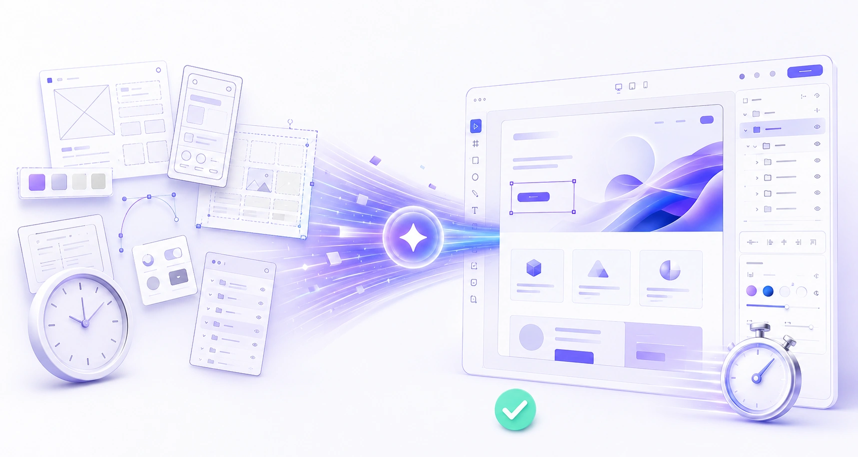 Turn manually designed screens into one clearly structured, editable UI